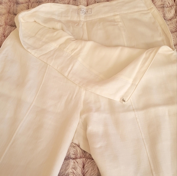 Sage, elegant white wide leg pants, M, in great condition - Picture 6 of 10